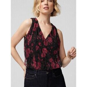 WHBM Top Size Small Floral Sleeveless Blouse **
